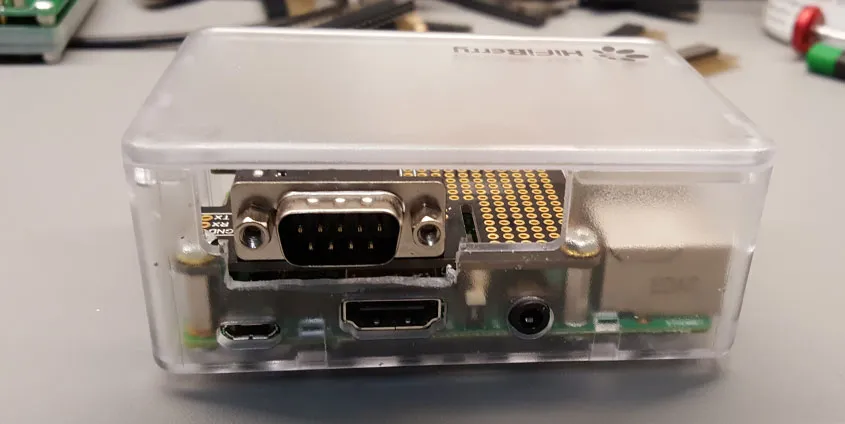 Serial Pi Plus in the case