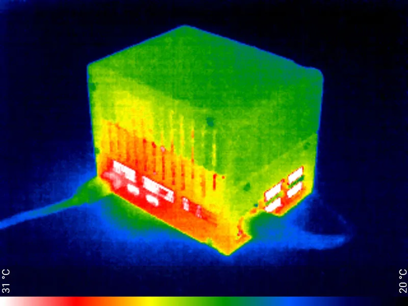 Thermal image of the idle test