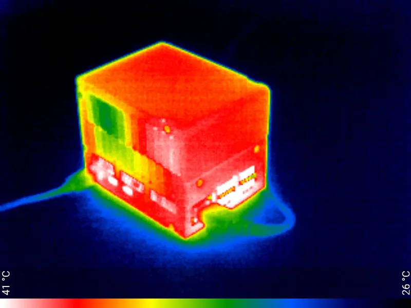 Thermal image of the stress test