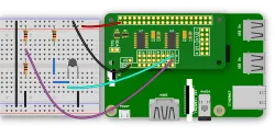 Diagram of the electronic circuit connected to an ADC Differential Pi