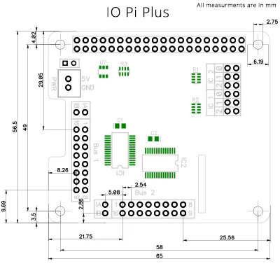 Mechanical Drawing for IO Pi Plus Legacy