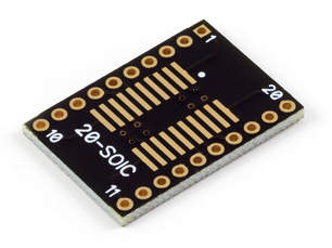 Order SOIC to DIP Adapter 20 Pin Photo of SOIC to DIP Adapter 20 Pin