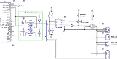 Electronic schematic for the 1 Wire Pi Plus