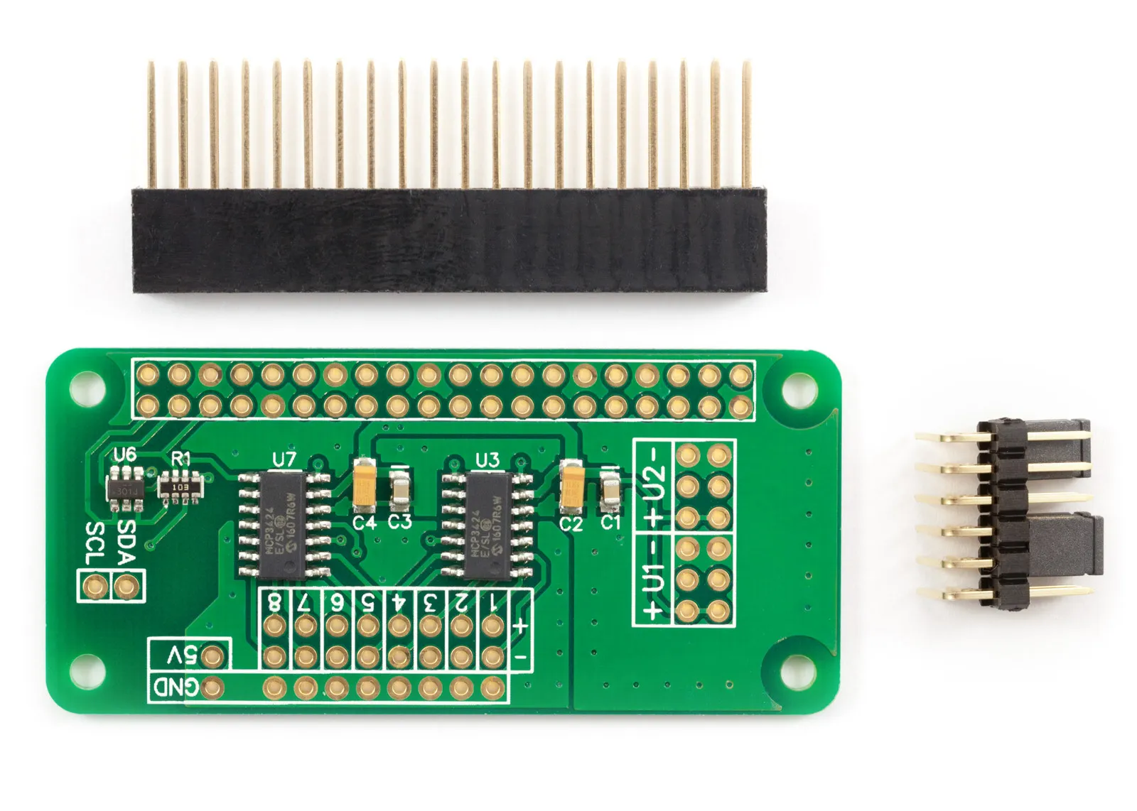 ADC Differential Pi supplied with connectors unsoldered Thumbnail